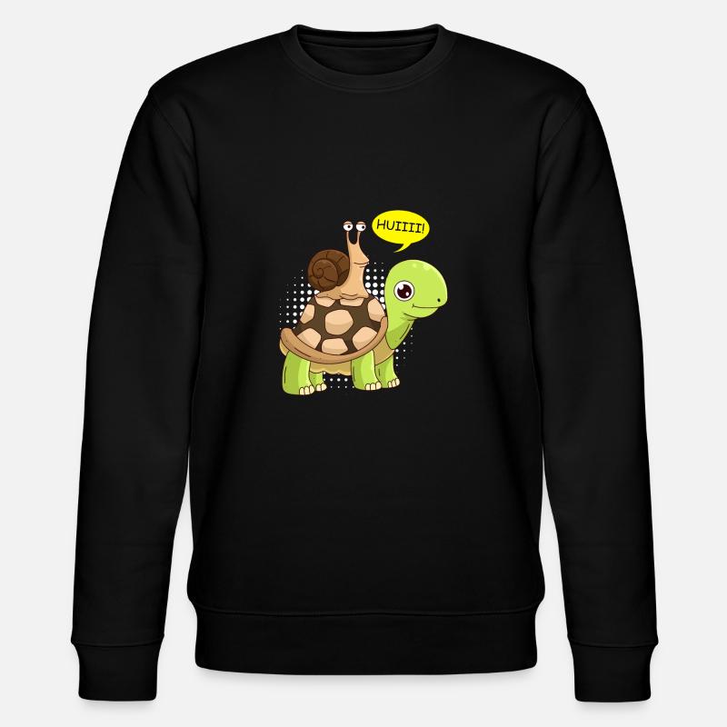 Sarcasm Speed Wheee! Snail - Stanley/Stella CHANGER Unisex Organic Sweatshirt - black