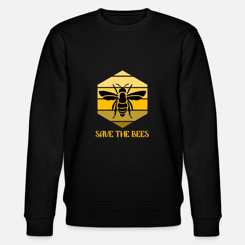 Save the Bees - Stanley/Stella Unisex Bio-Sweatshirt CHANGER  - Schwarz