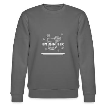 T-Shirt Man Engineer Crafts Lustig - Stanley/Stella Unisex Bio-Sweatshirt CHANGER  - Burgunderrot - Vorne - Nik (191cm) & Marisol (170cm)