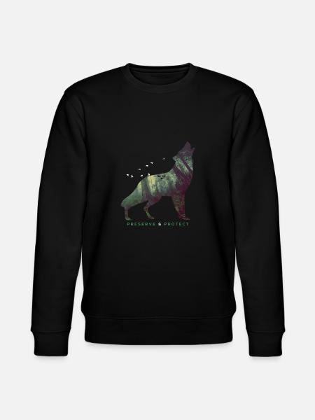 Preserve & Protect Climate Protection Wolf - Stanley/Stella CHANGER Unisex Organic Sweatshirt - black