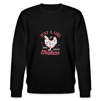 Just A Girl Who Loves Chickens Chicken Daddy Hen F - Stanley/Stella CHANGER Unisex Organic Sweatshirt - black - Front - Nik (191cm) & Marisol (170cm)