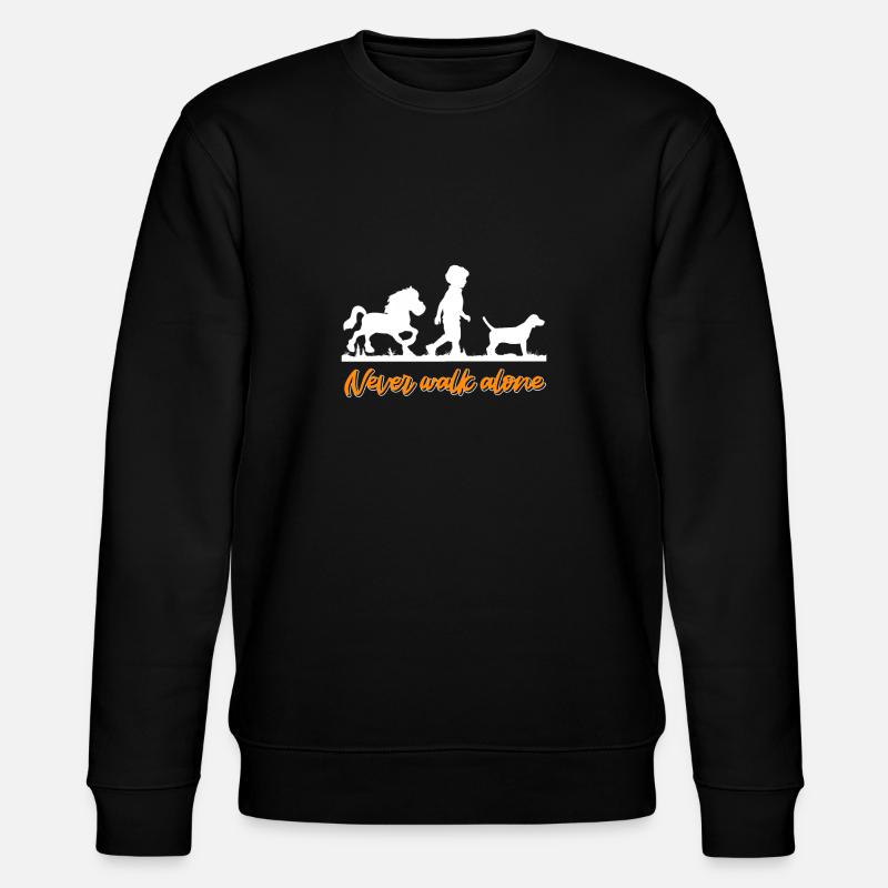 Cheval Chien Cavalier Chevaux Fille - Sweat bio CHANGER Stanley/Stella Unisexe - noir