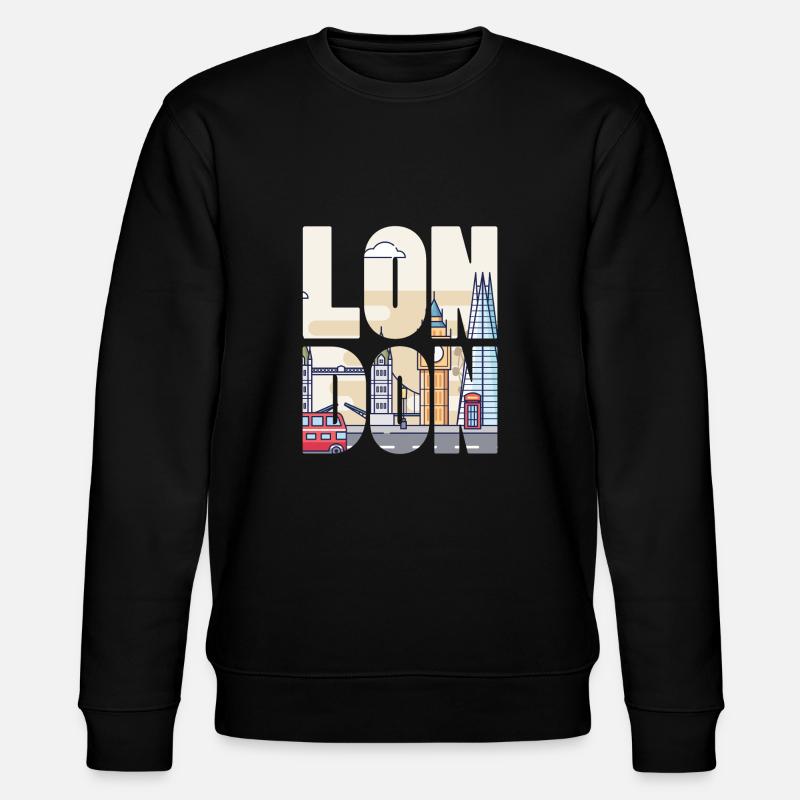 London - Stanley/Stella Unisex Bio-Sweatshirt CHANGER  - Schwarz