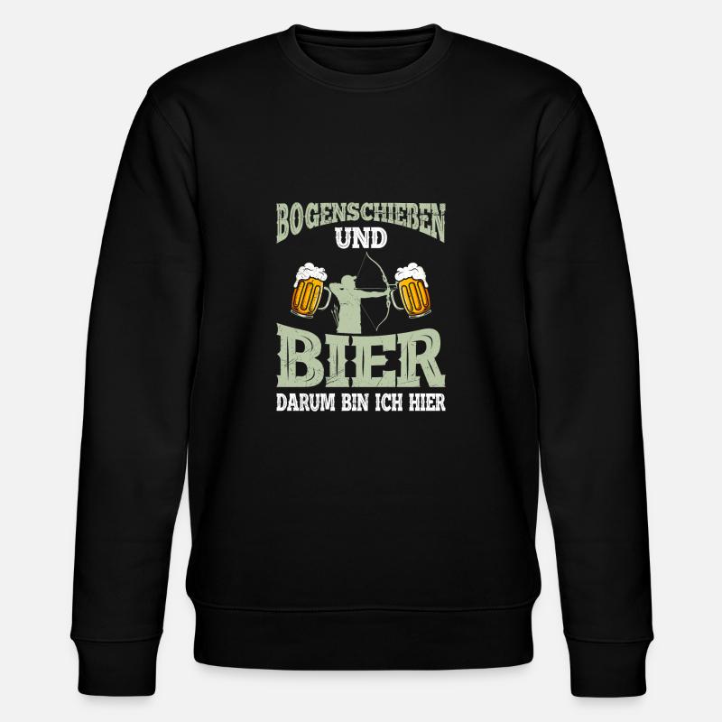 Bogenschießen und Bier Männer - Stanley/Stella Unisex Bio-Sweatshirt CHANGER - Schwarz