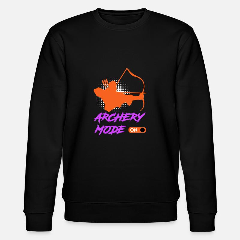 Bogenschießen Modus an Bogenschütze - Stanley/Stella Unisex Bio-Sweatshirt CHANGER  - Schwarz