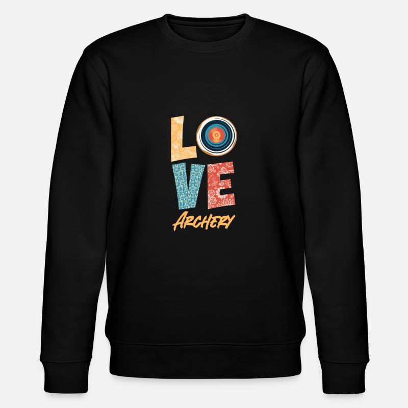 Archer Love Target Archery - Stanley/Stella CHANGER Unisex Organic Sweatshirt - black