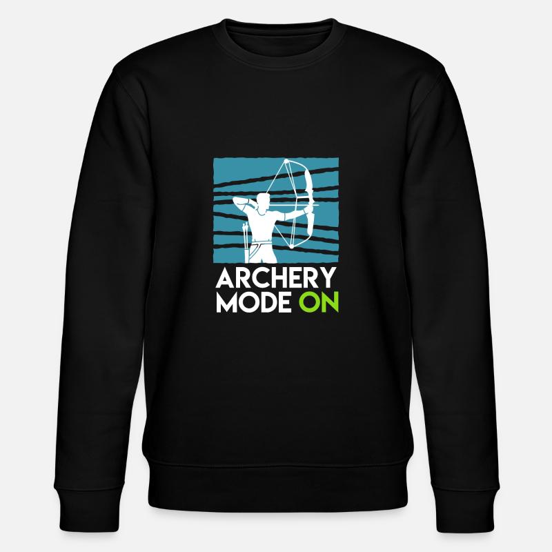 Archery Mode On Compound Bow - Stanley/Stella CHANGER Unisex Organic Sweatshirt - black