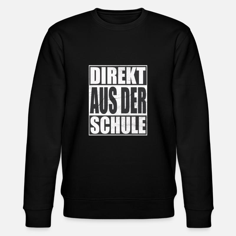 Direkt aus der Schule - Stanley/Stella Unisex Bio-Sweatshirt CHANGER  - Schwarz