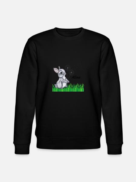 Rabbit Name Gift Alina - Stanley/Stella CHANGER Unisex Organic Sweatshirt - black