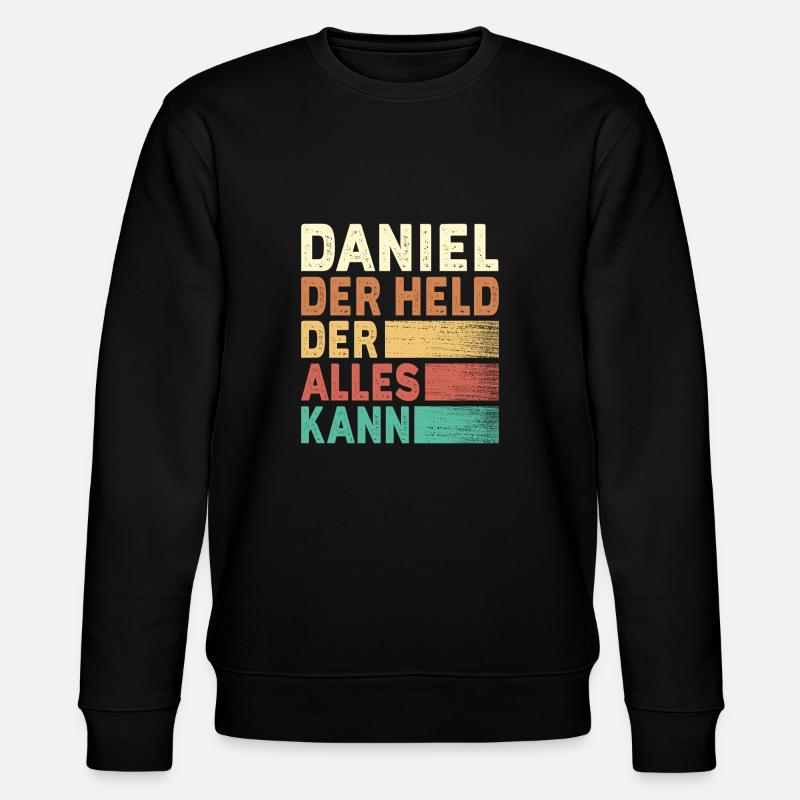 Daniel Name Geschenk - Stanley/Stella Unisex Bio-Sweatshirt CHANGER  - Schwarz