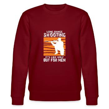 Long Range Shooting - Stanley/Stella Unisex Bio-Sweatshirt CHANGER  - Burgunderrot - Vorne - Nik (191cm) & Marisol (170cm)