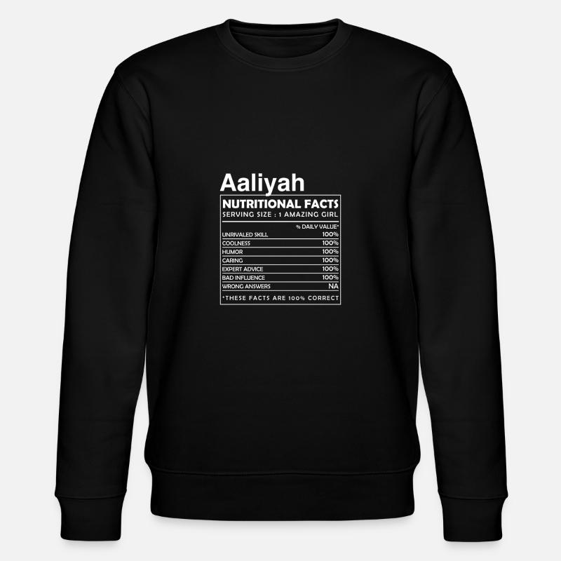 AALIYAH Faits nutritionnels - Sweat bio CHANGER Stanley/Stella Unisexe - noir