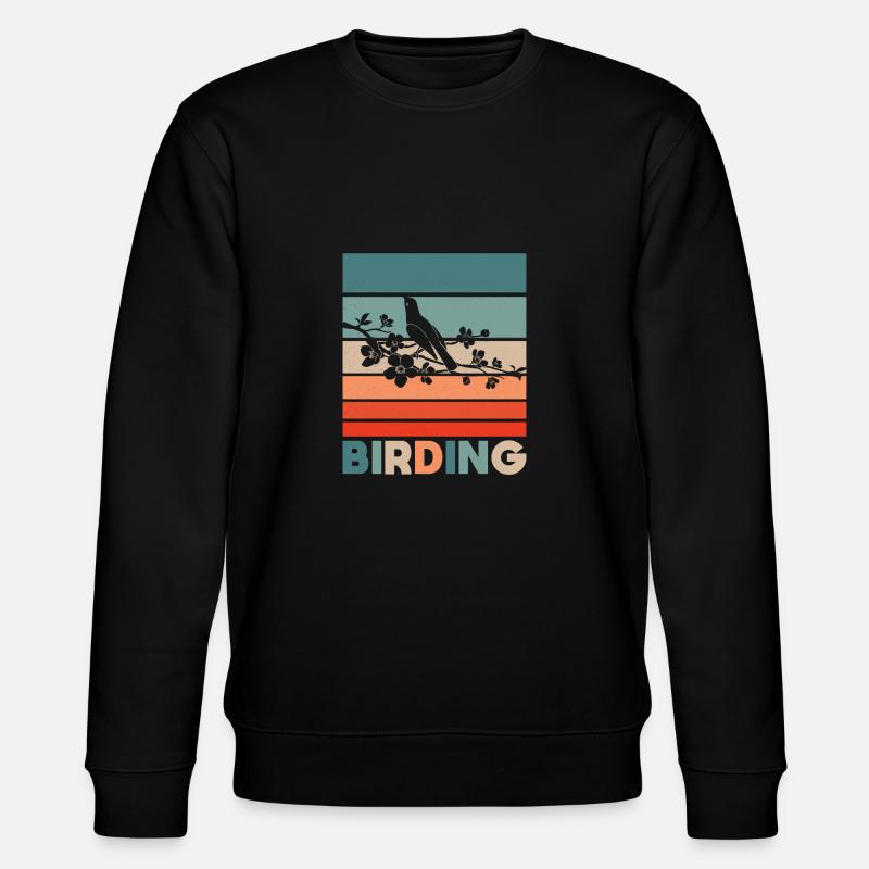 Nur Vogel - Stanley/Stella Unisex Bio-Sweatshirt CHANGER  - Schwarz