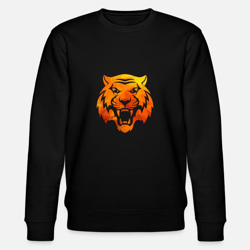 Just Tiger - Stanley/Stella Unisex Bio-Sweatshirt CHANGER  - Schwarz