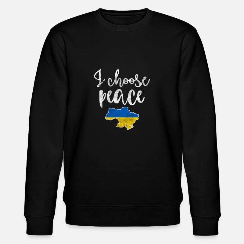Ukraine Solidarität - Stanley/Stella Unisex Bio-Sweatshirt CHANGER  - Schwarz