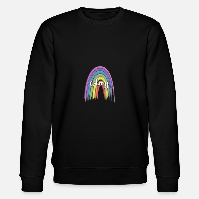 ADALYN Rainbow Cursive - Stanley/Stella CHANGER Unisex Organic Sweatshirt - black