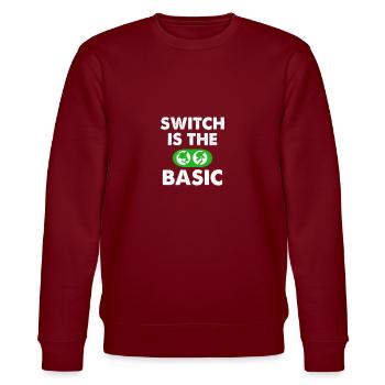 Switch Ist Die Grundlegende Skateboard-bekleidung - Stanley/Stella Unisex Bio-Sweatshirt CHANGER  - Burgunderrot - Vorne - Nik (191cm) & Marisol (170cm)