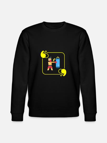 Boxing pixel - boxer gift idea - Stanley/Stella CHANGER Unisex Organic Sweatshirt - black