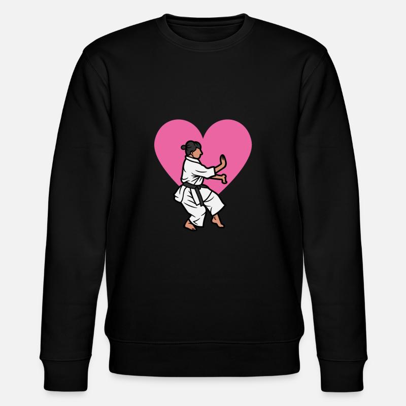 Karate Liebe - Karate Geschenkidee - Stanley/Stella Unisex Bio-Sweatshirt CHANGER  - Schwarz