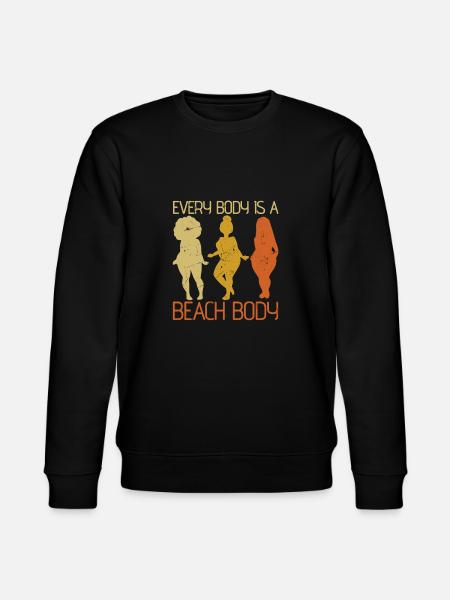 Body Is A Beach Body - Stanley/Stella CHANGER Unisex Organic Sweatshirt - black