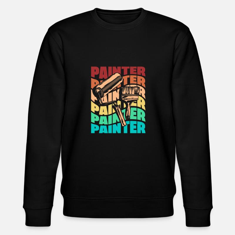 Painter Painting Silhouette - Stanley/Stella CHANGER Unisex Organic Sweatshirt - black