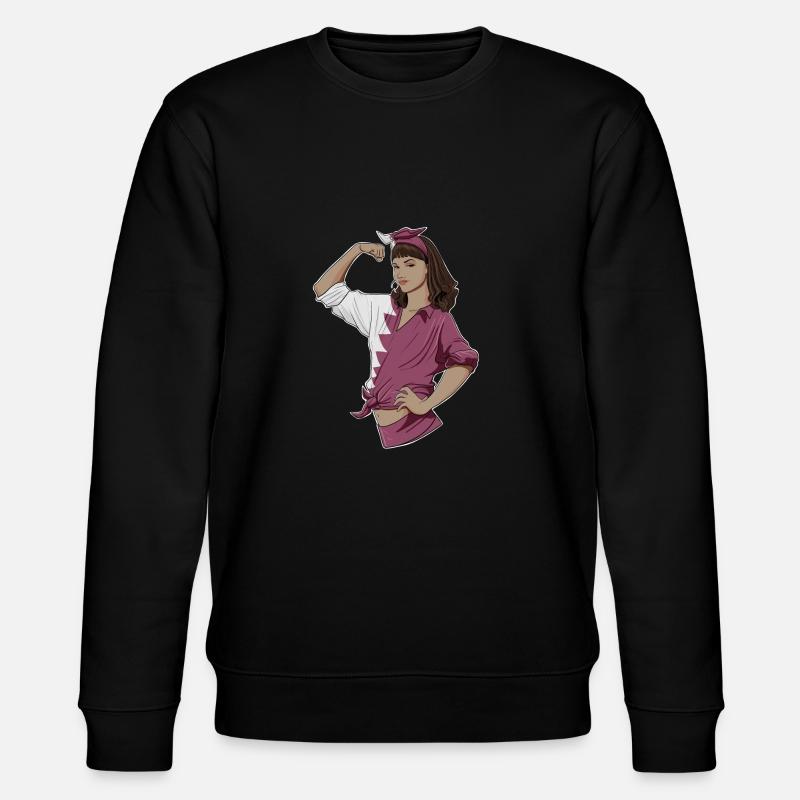 Arab Girl Unbreakable I Arab Heritage I Qatar Flag - Stanley/Stella Unisex Bio-Sweatshirt CHANGER - Schwarz