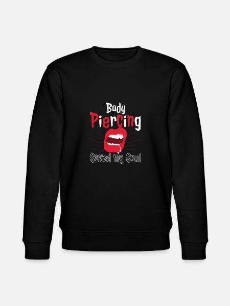 Body Piercing Saved My Soul - Stanley/Stella CHANGER Unisex Organic Sweatshirt - black