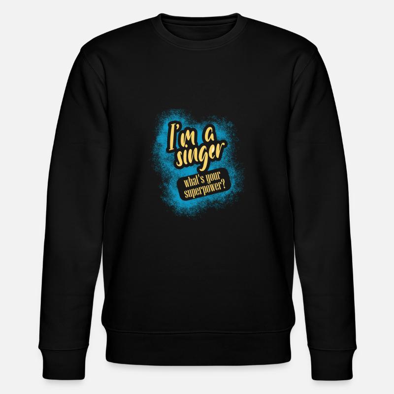 I'm singer podcast microphone - Stanley/Stella CHANGER Unisex Organic Sweatshirt - black