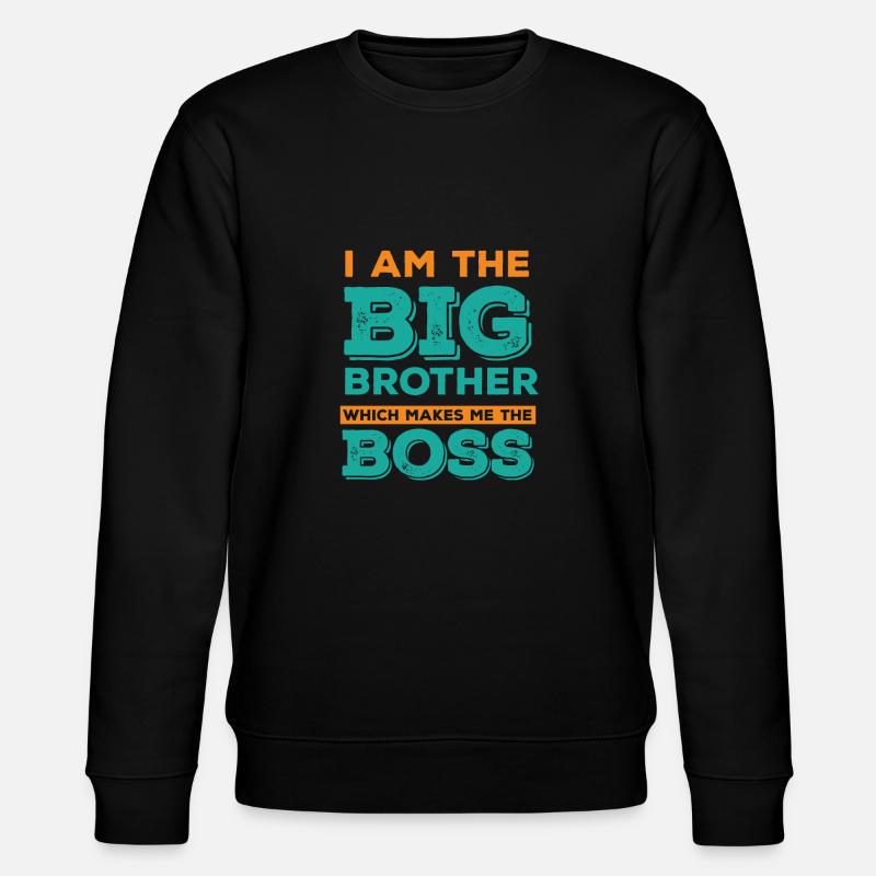 Big Bruder Boss - Stanley/Stella Unisex Bio-Sweatshirt CHANGER  - Schwarz