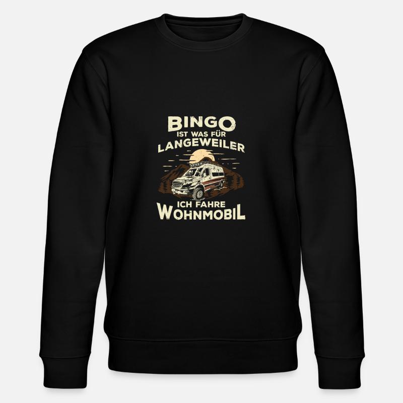 Bingo ist was für Langeweiler - Stanley/Stella Unisex Bio-Sweatshirt CHANGER  - Schwarz