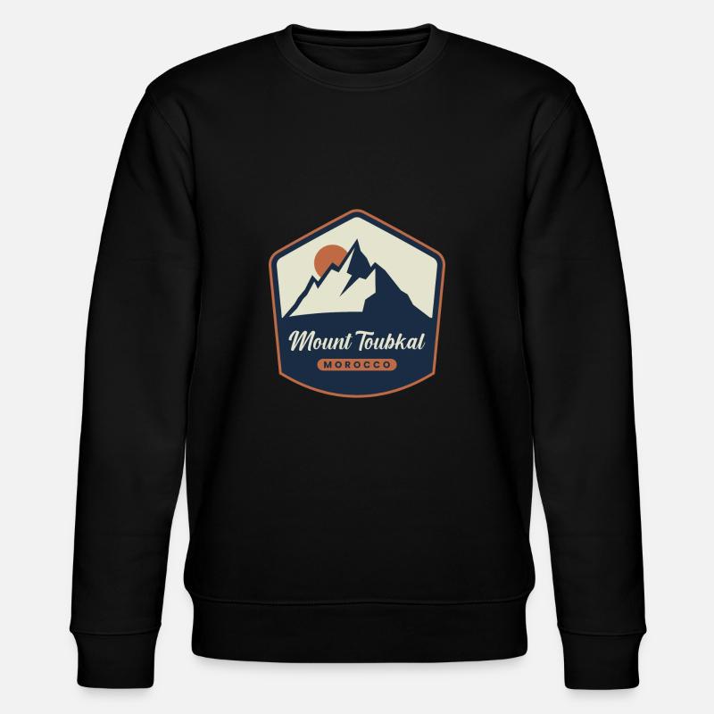 Berg Toubkal - Marokko - Stanley/Stella Unisex Bio-Sweatshirt CHANGER  - Schwarz