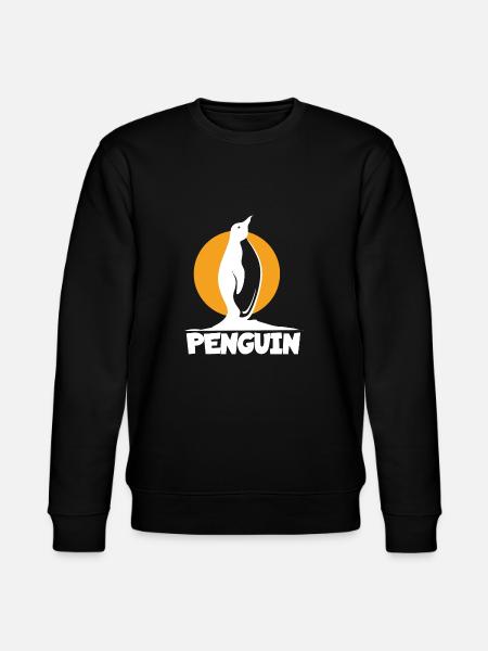 Pinguin-Sonnenuntergang - Stanley/Stella Unisex Bio-Sweatshirt CHANGER  - Schwarz