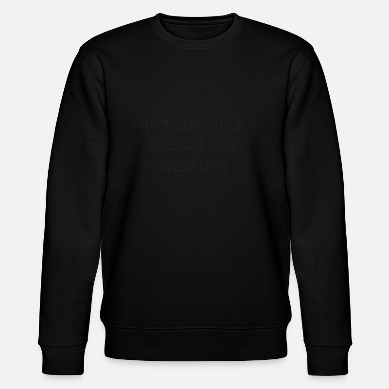 Glücklicher Pinguin - Stanley/Stella Unisex Bio-Sweatshirt CHANGER  - Schwarz