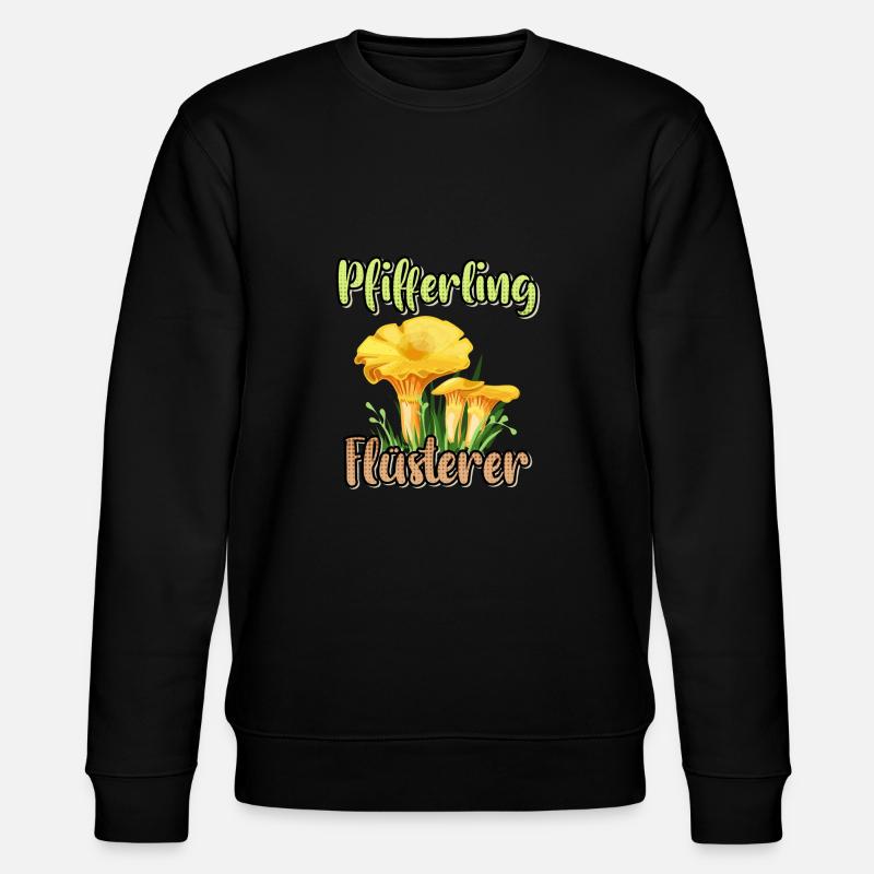 Pfifferling Flüsterer Pilzsammler Pfifferling - Stanley/Stella Unisex Bio-Sweatshirt CHANGER  - Schwarz