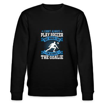 Ich Bin Immer Der Torwart Fußball Fußball Torwart - Stanley/Stella Unisex Bio-Sweatshirt CHANGER  - Schwarz - Vorne - Nik (191cm) & Marisol (170cm)