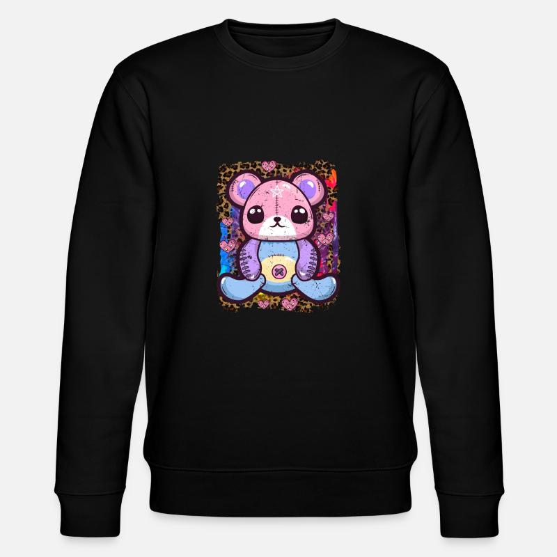 Ours en peluche goth kawaii - Sweat bio CHANGER Stanley/Stella Unisexe - noir