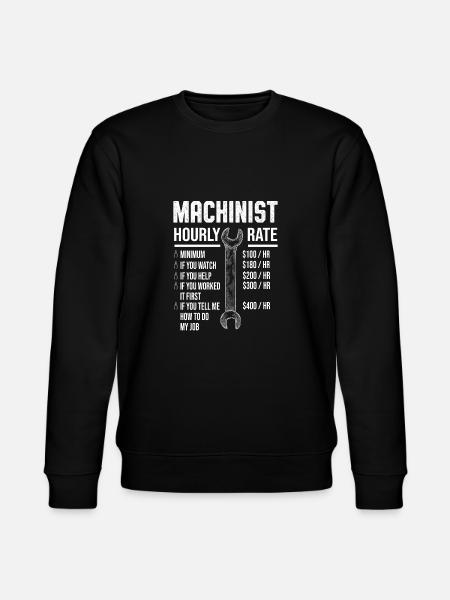 Machinist Hourly Wage Machines - Stanley/Stella CHANGER Unisex Organic Sweatshirt - black