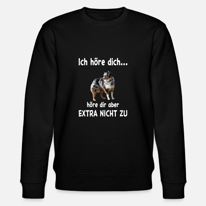 Australian Shepherd Hund - Australian Shepherd - Stanley/Stella Unisex Bio-Sweatshirt CHANGER  - Schwarz