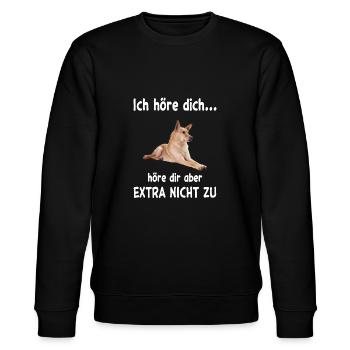 Carolina Dog Hund - Carolina Dog - Stanley/Stella Unisex Bio-Sweatshirt CHANGER  - Schwarz - Vorne - Nik (191cm) & Marisol (170cm)