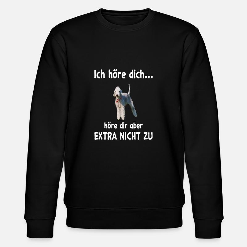 Bedlington Terrier Hund - Bedlington Terrier - Stanley/Stella Unisex Bio-Sweatshirt CHANGER  - Schwarz