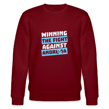 Anorexia Illness Of The Mind - Stanley/Stella CHANGER Unisex Organic Sweatshirt - burgundy - Front - Nik (191cm) & Marisol (170cm)