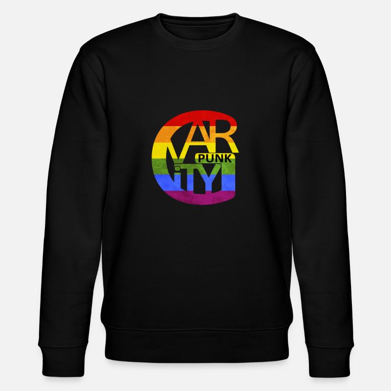 pride gravity Buchstabe für Punks - Stanley/Stella Unisex Bio-Sweatshirt CHANGER  - Schwarz