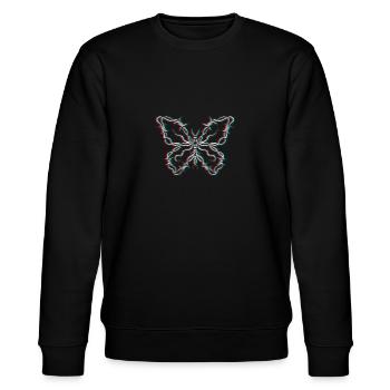 Fil de fer barbelé Butterfly Glitch grunge Goth - Sweat bio CHANGER Stanley/Stella Unisexe - noir - Devant - Nik (191cm) & Marisol (170cm)