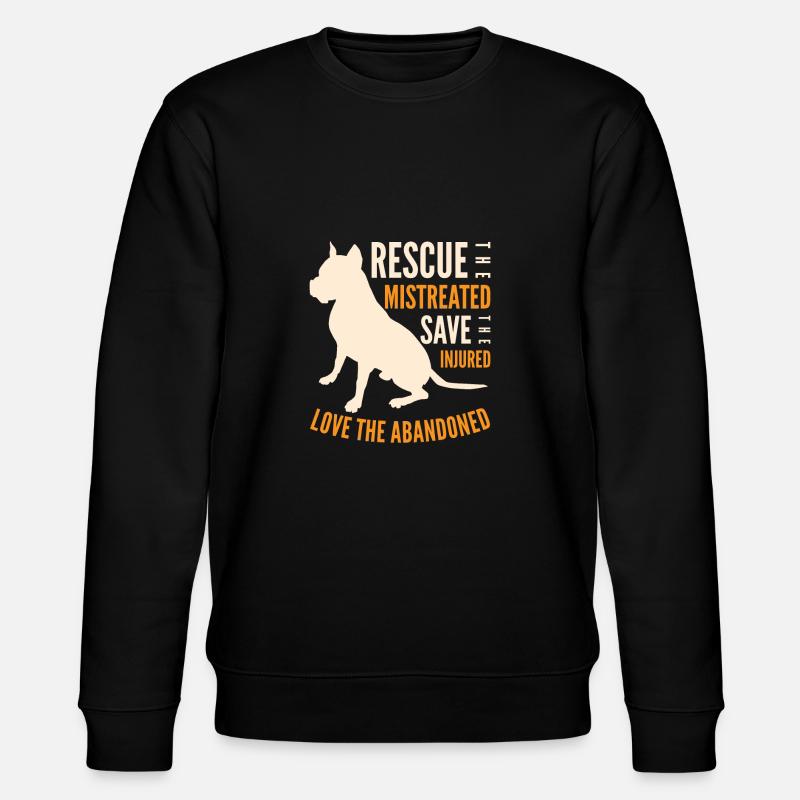 Pitbull lovers - Stanley/Stella CHANGER Unisex Organic Sweatshirt - black