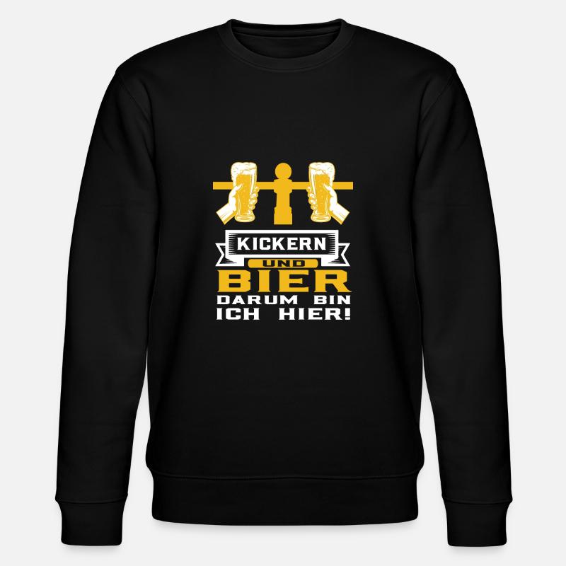 Tischkicker Kickern und Bier - Stanley/Stella Unisex Bio-Sweatshirt CHANGER  - Schwarz