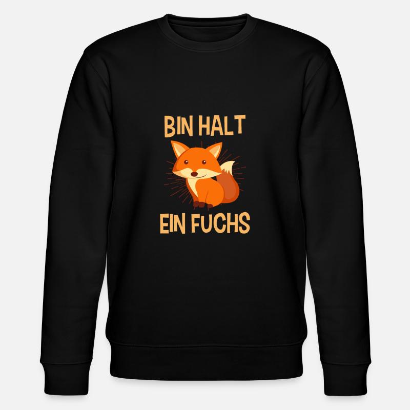 Bin halt ein Fuchs - Stanley/Stella Unisex Bio-Sweatshirt CHANGER  - Schwarz