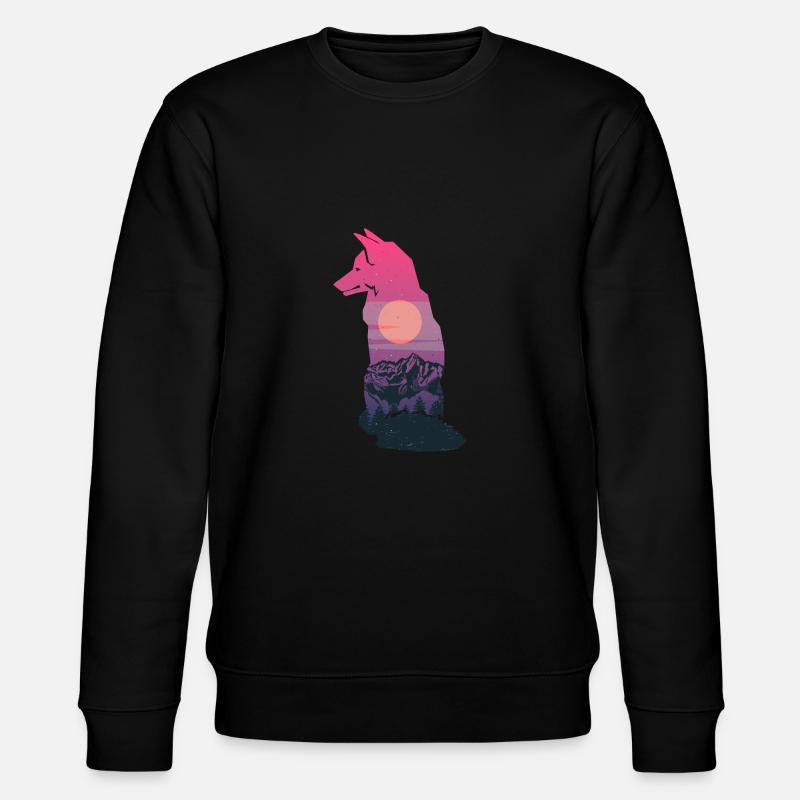 Fuchs Jagd Jäger - Stanley/Stella Unisex Bio-Sweatshirt CHANGER  - Schwarz