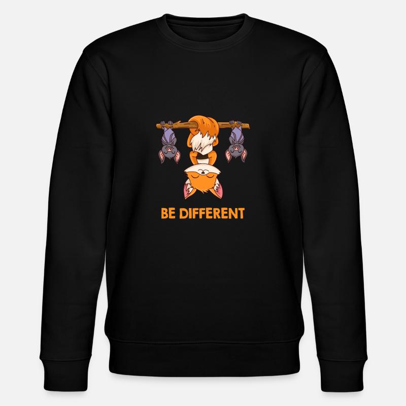 Fuchs Be Different - Stanley/Stella Unisex Bio-Sweatshirt CHANGER  - Schwarz