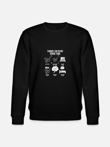 Saker jag gör på fritiden, Origami Love - Ekologisk sweatshirt CHANGER unisex från Stanley/Stella - svart