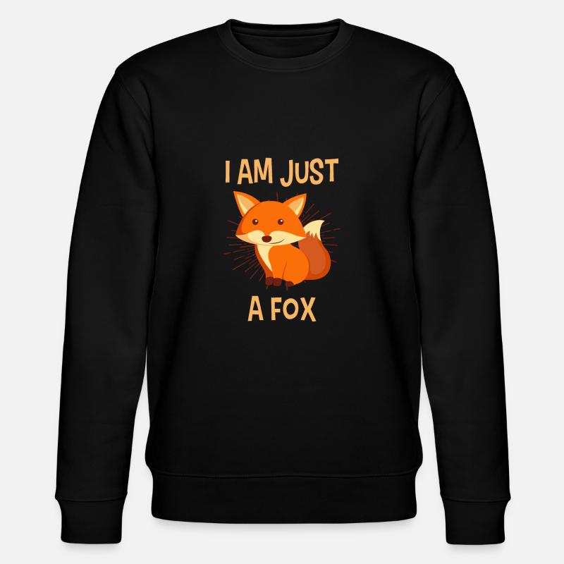 Bin halt ein Fuchs - Stanley/Stella Unisex Bio-Sweatshirt CHANGER  - Schwarz